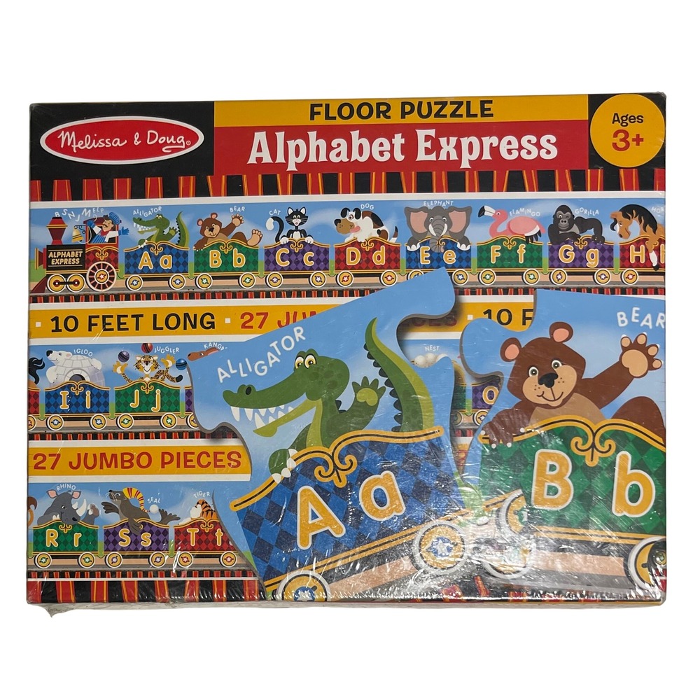 Melissa & Doug Alphabet Express Floor Puzzle 27 Jumbo Pieces 10 Feet Long 4420